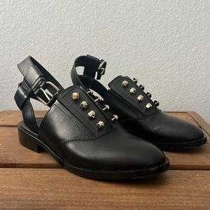 BALENCIAGA Leather Cut Out Derbies - Oxford shoe Size 37